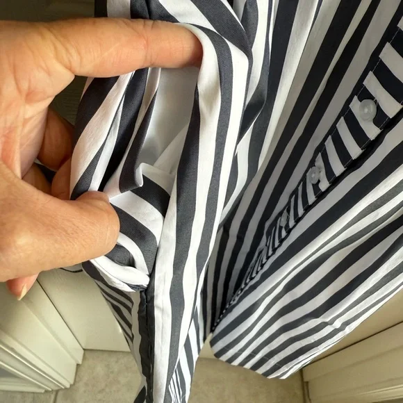 NWT, striped dress, V-Neck, White House Black Market - Picture 5 of 9